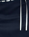 Navy con rilegatura bianca