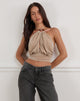 Immagine di Karise Plunge Top in rete glitterata Crema