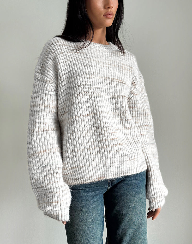 Immagine del maglione Karu in maglia neutra spazzolata