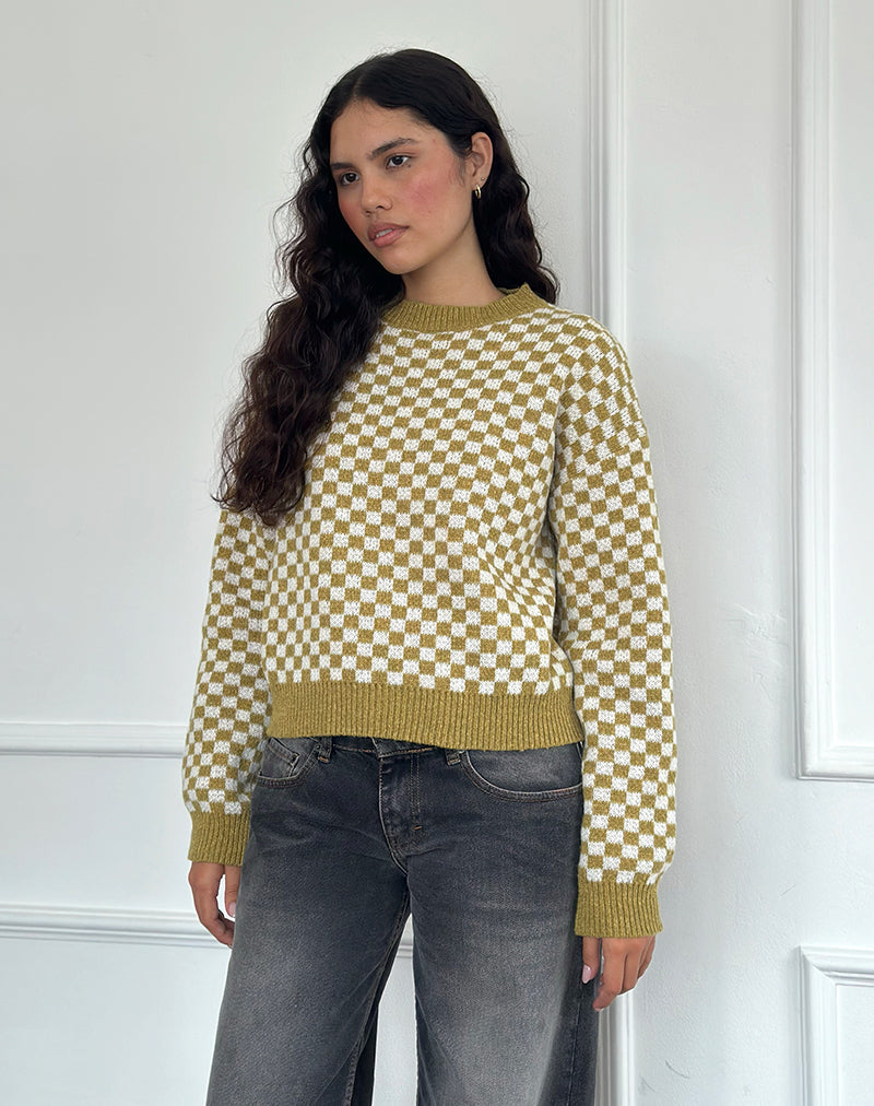 Maglia Karu in verde check
