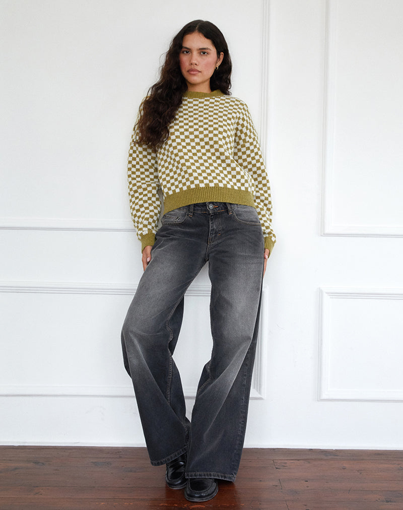 Maglia Karu in verde check