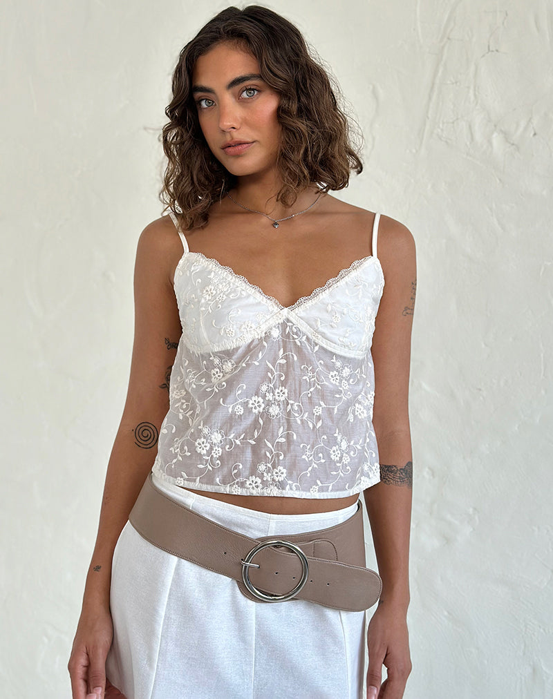 Immagine di Kasturi Top in broderie bianco