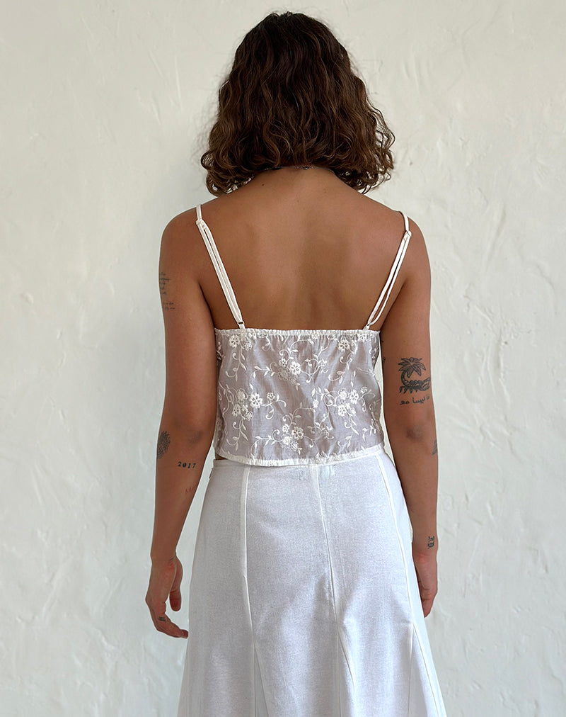 Immagine di Kasturi Top in broderie bianco