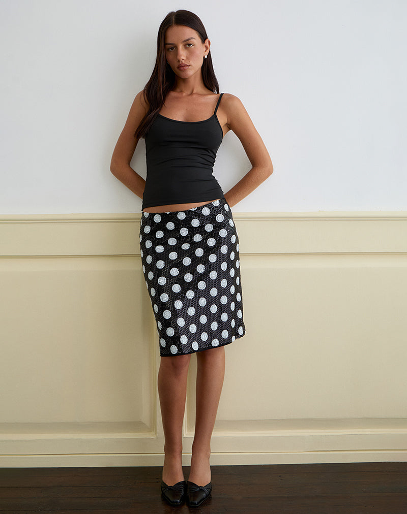 Immagine di Kavivi Midi Skirt in Polka Sequin Monochrome