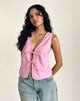 Immagine di Kayve Top con laccetti in rosa fiammingo