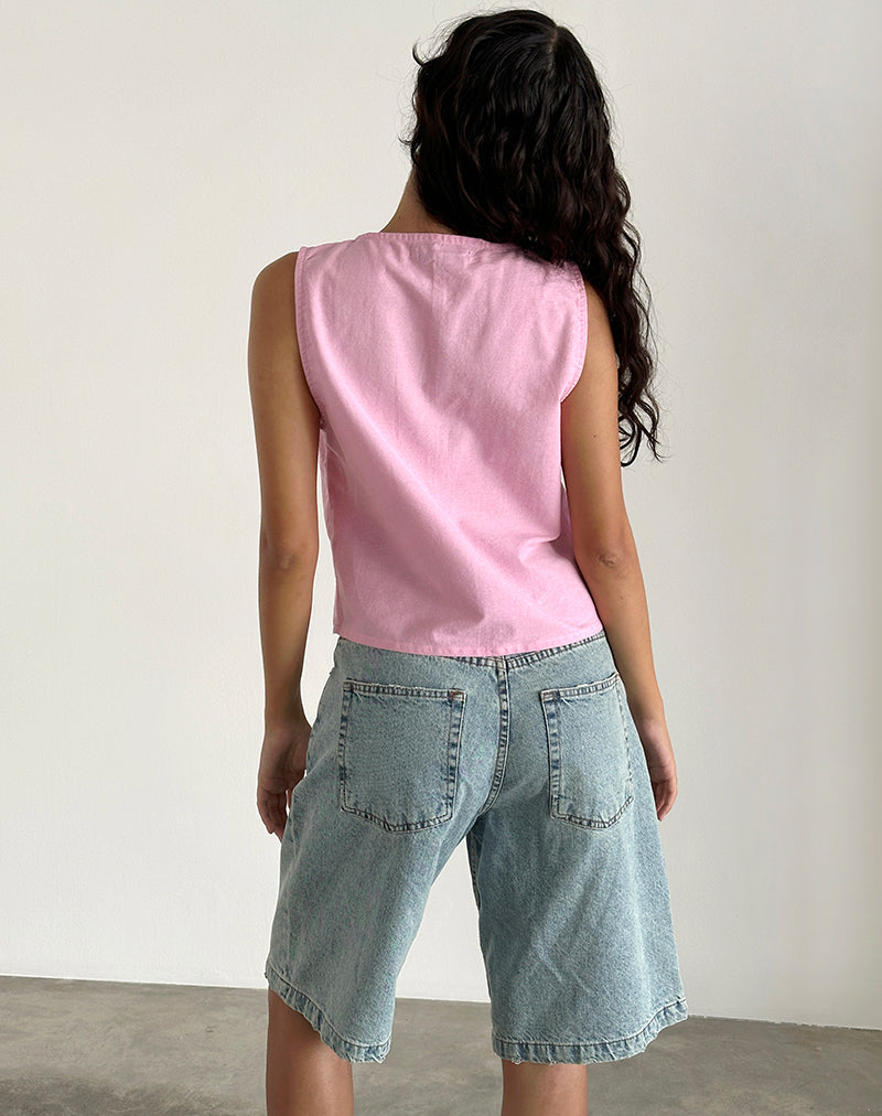 Immagine di Kayve Top con laccetti in rosa fiammingo