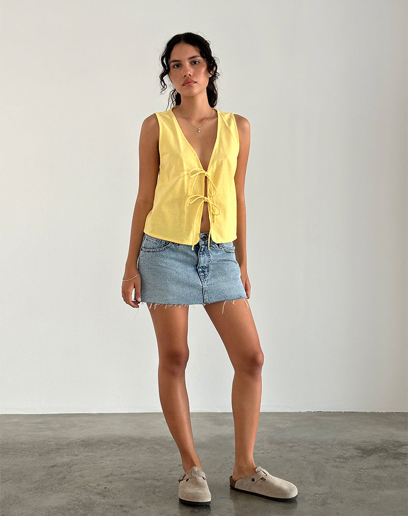 Immagine di Kayve Tie Front Top in Lemonade