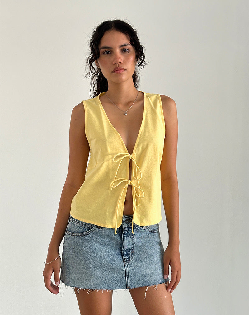 Top Kayve con laccetti sul davanti in Lemonade