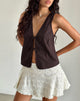 Immagine di Kayve Tie Front Top in Popeline Deep Mahogany