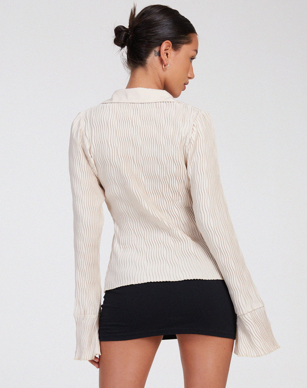 Camicia Keani in beige stropicciato