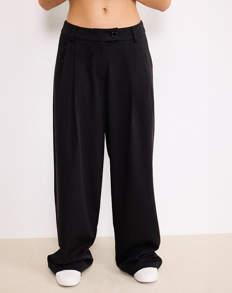 Sakira - Pantaloni oversize a gamba larga in nero