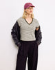 Immagine di Keiko Top in jersey a righe marrone tonale