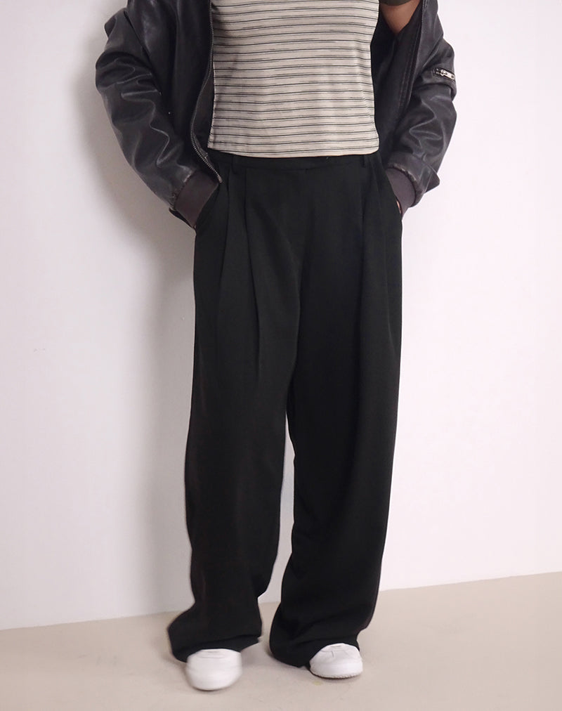 Immagine di Sakira Pantaloni oversize a gamba larga in nero