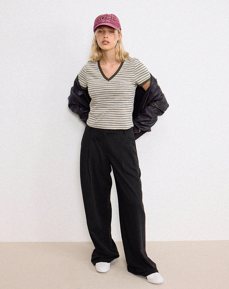 Sakira - Pantaloni oversize a gamba larga in nero