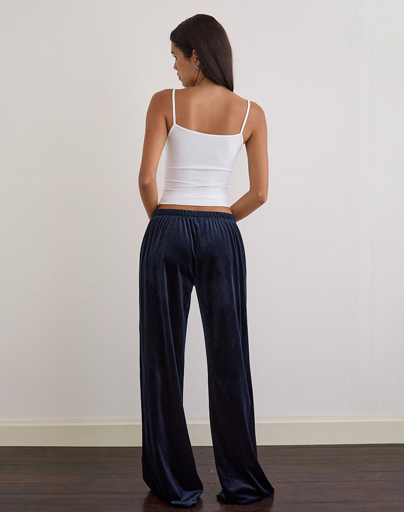 Immagine di Glen Jogger in Velour Navy con decorazioni 'M