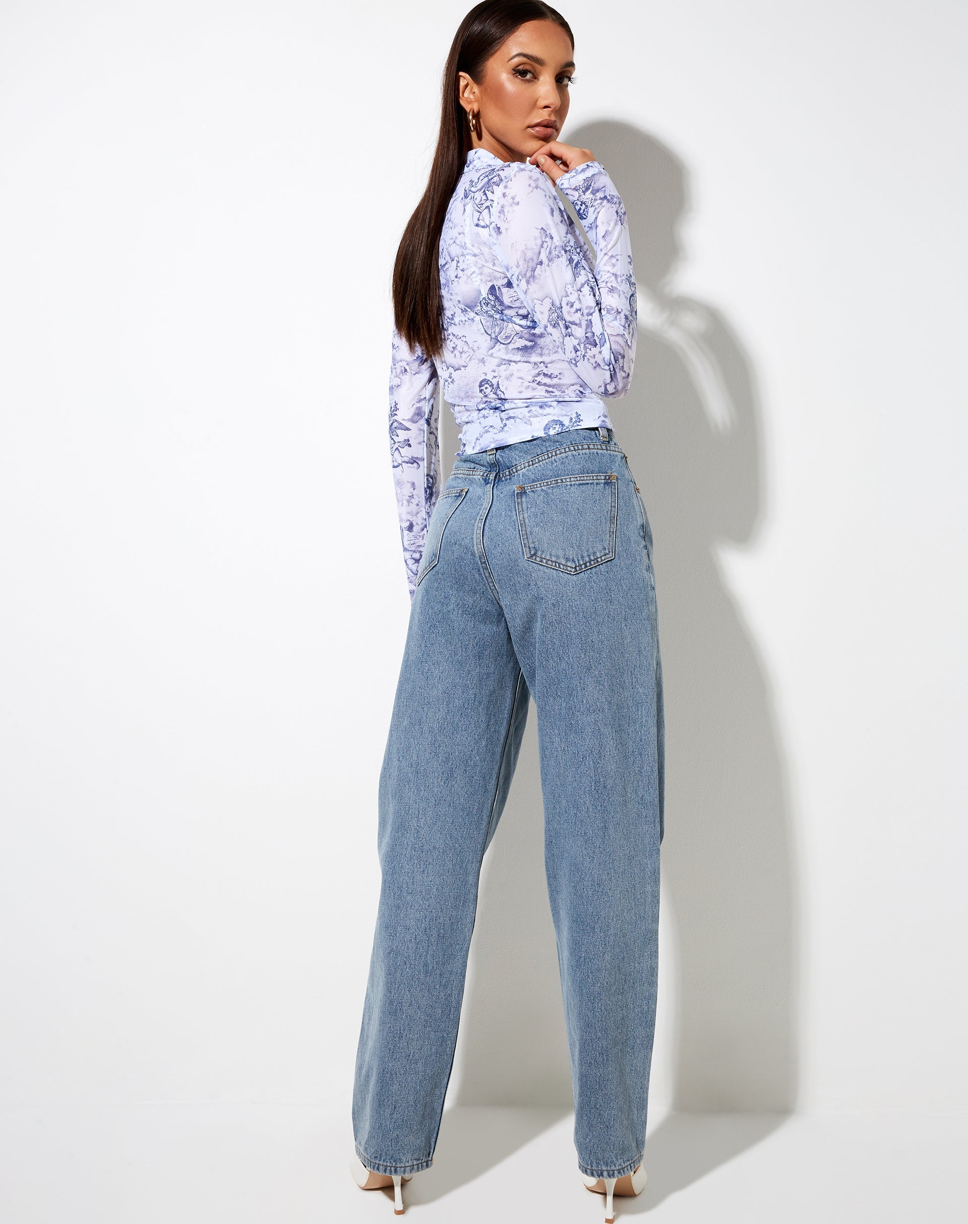 Immagine di Kelly Camicia in 20s Cherub White Blue