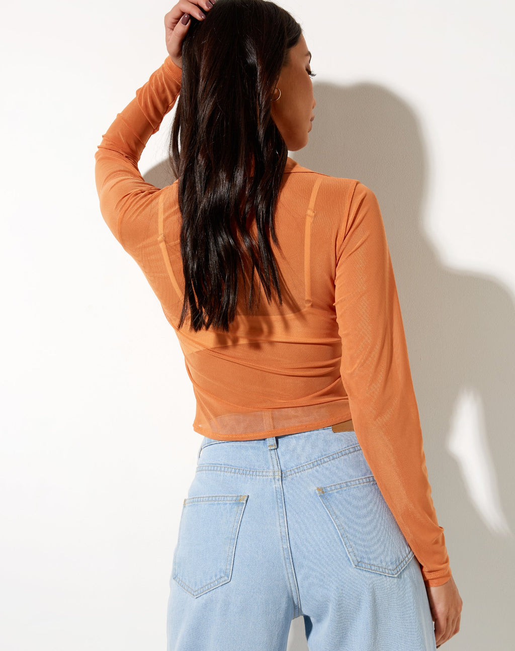 Camicia Kelly in maglia arancione