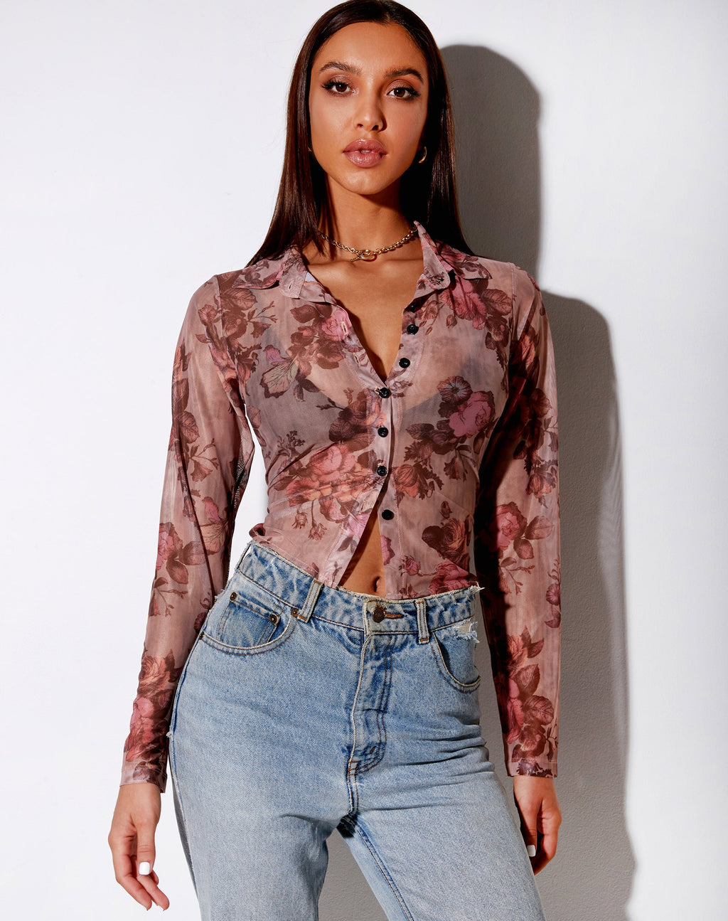 Camicia Kelly in maglia Peach Bloom