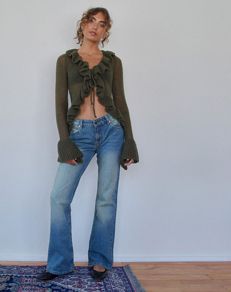 Immagine di Kendra Ruffle Cardi in Khaki