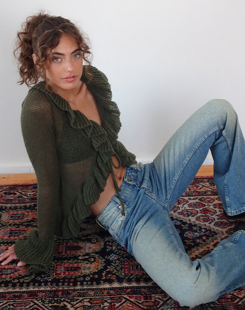 Immagine di Kendra Ruffle Cardi in Khaki