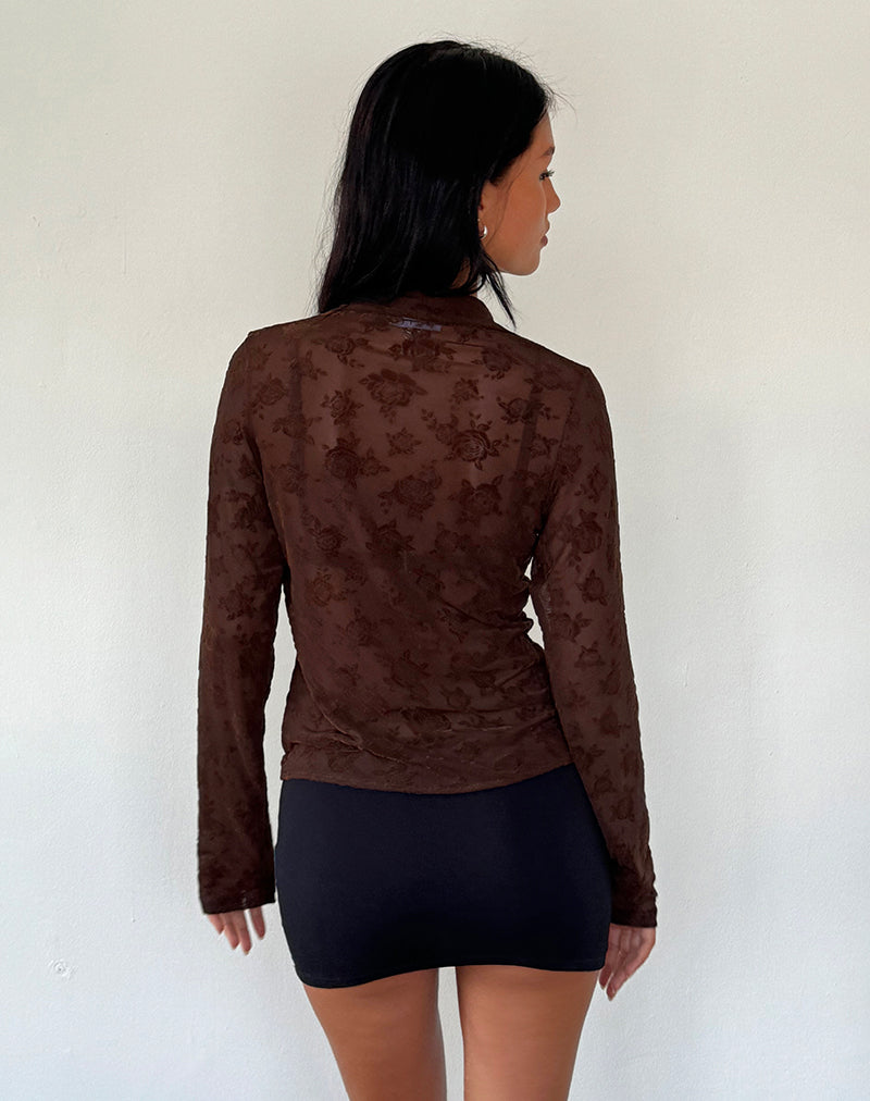 Immagine di Kenila Romantic Rose Shirt in Flock Brown