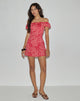 Immagine di Kenja Bardot Mini Dress in Retro Paisley Pink