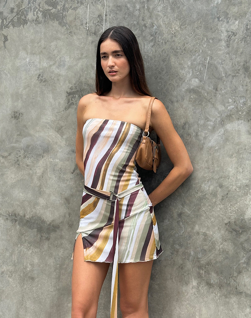 Mini abito a fascia Kevsra in mesh Wiggle Sunset