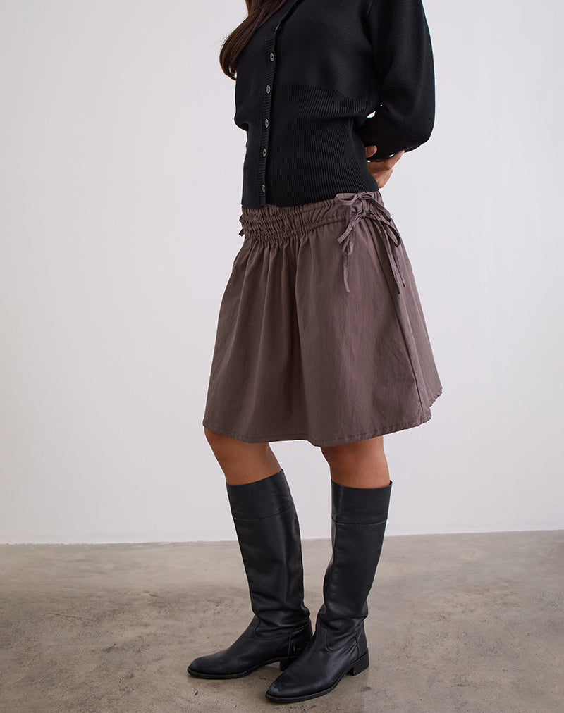 Immagine di Khimar Gathered Midi Skirt in Peppercorn