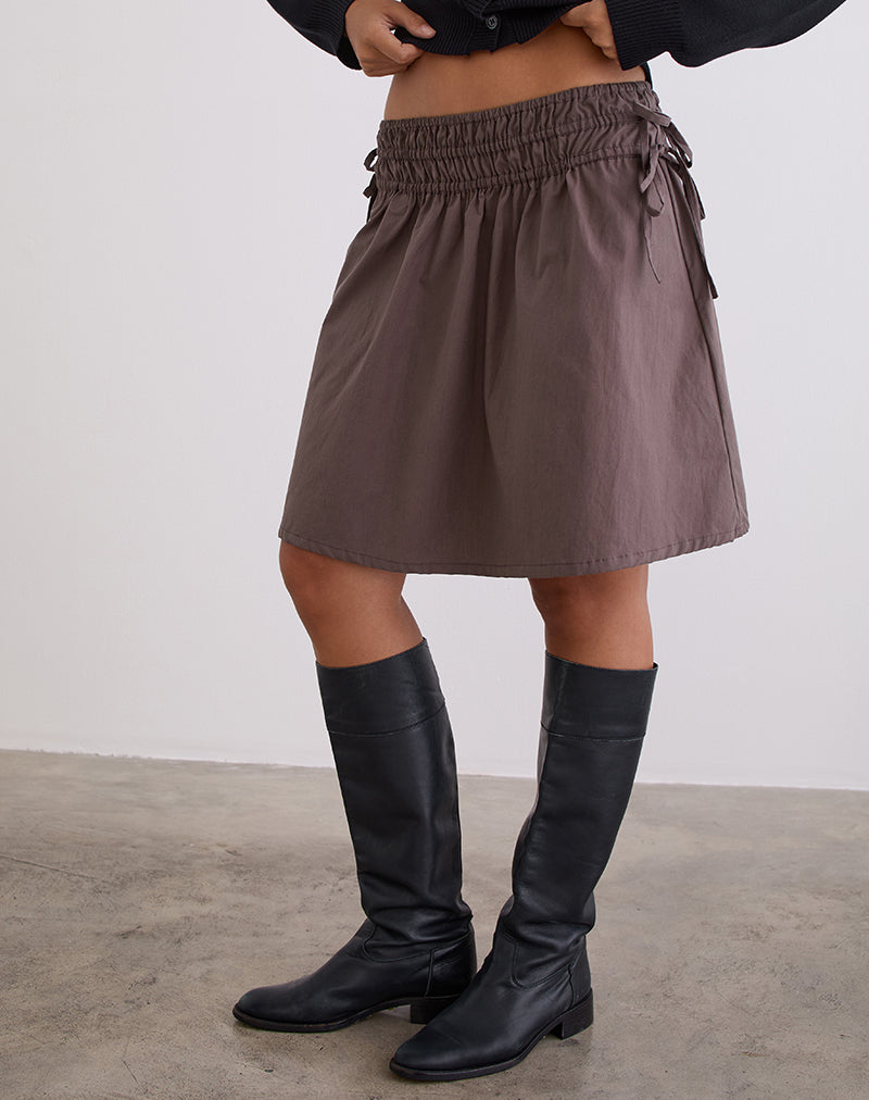 Immagine di Khimar Gathered Midi Skirt in Peppercorn