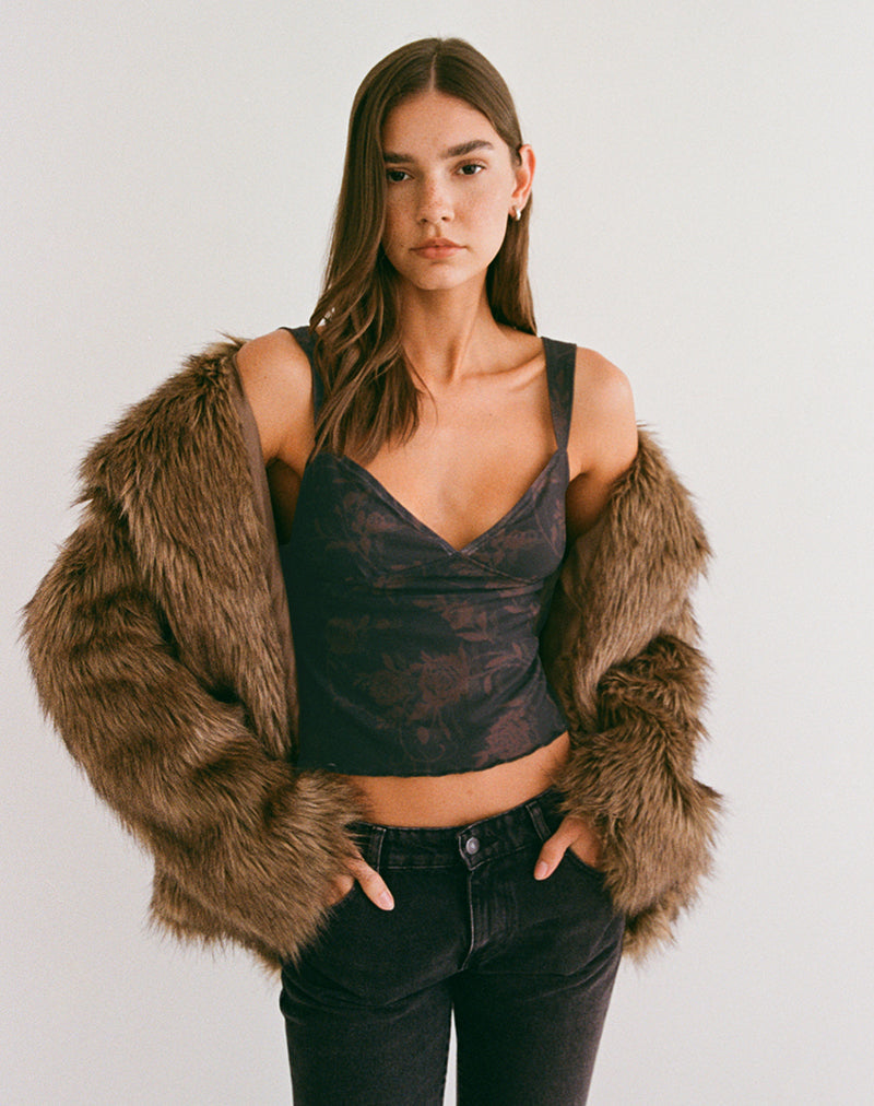 Top Khory Cami in rosa dinamico