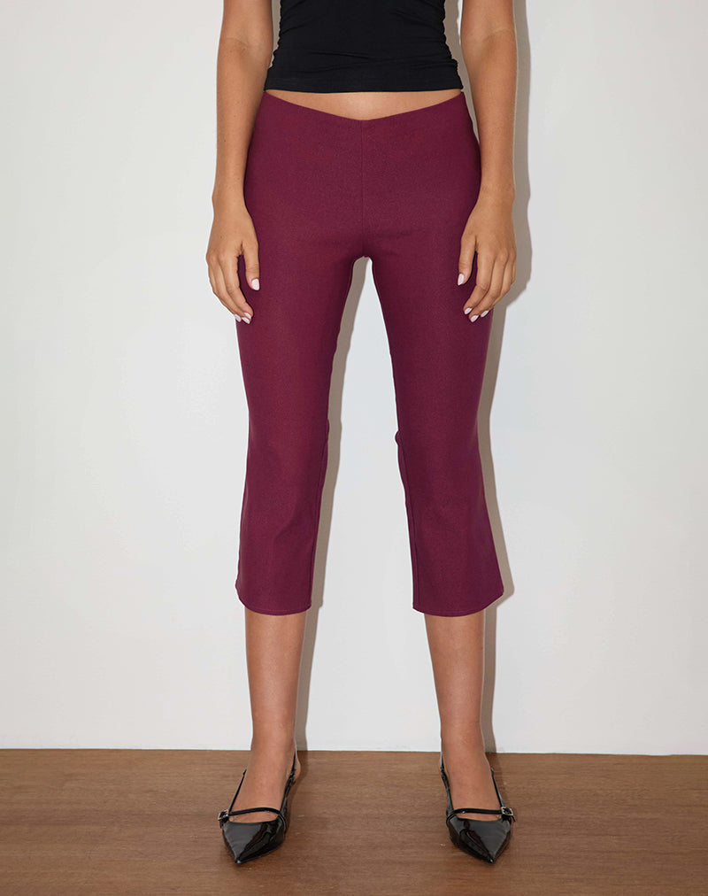 Immagine dei pantaloni Kila Capri in borgogna sartoriale