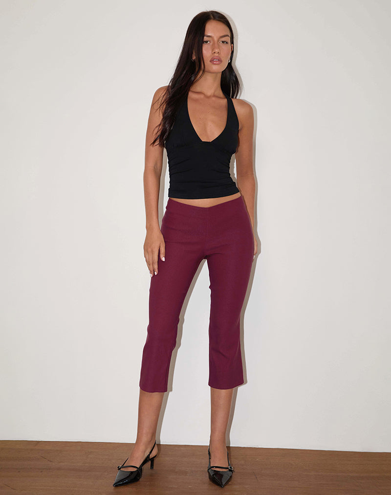 Immagine dei pantaloni Kila Capri in borgogna sartoriale