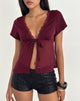 Immagine di Kilu Top in chiffon satinato bordeaux