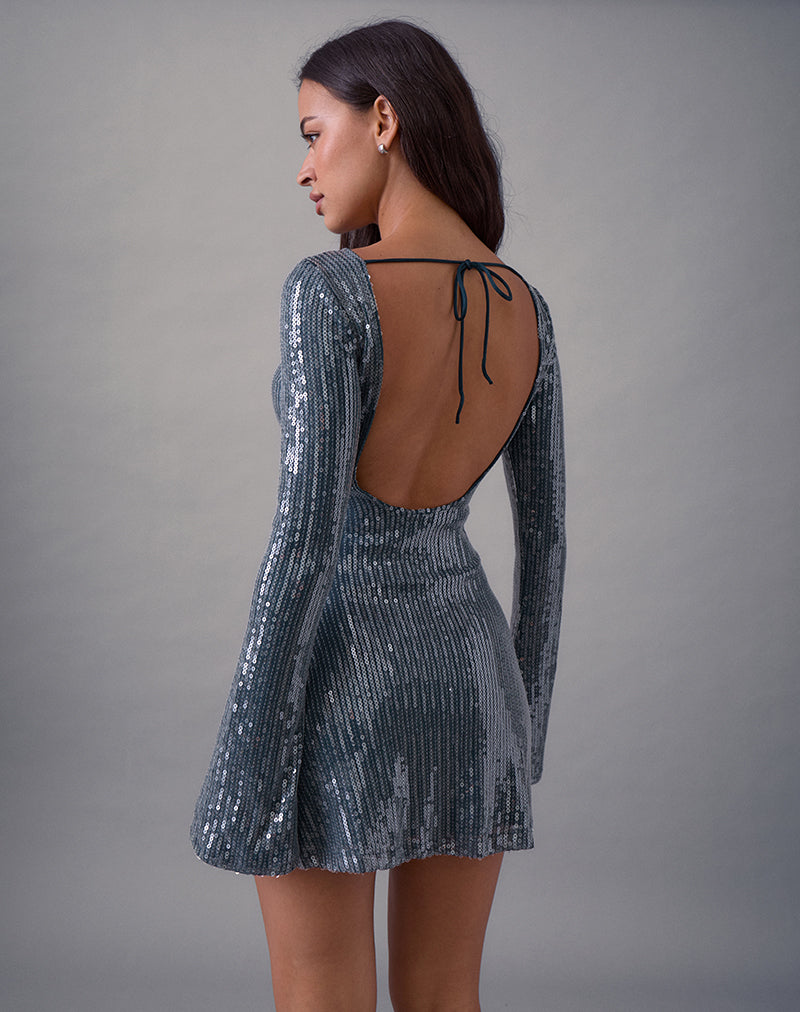 Immagine di Kimberly Mini Dress in Sequin Dark Teal