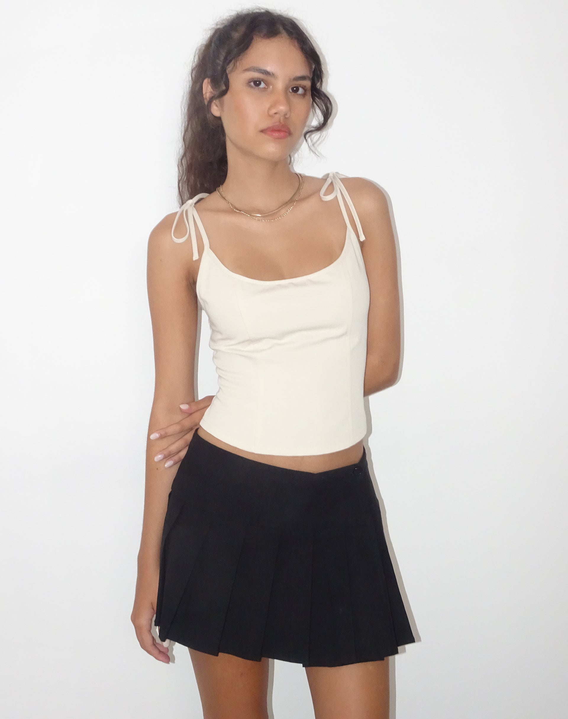 Immagine di Kiona Top corsetto in crema sartoriale