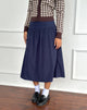 Immagine di Kiranila Midi Skirt in Baby Cord Ink Blue