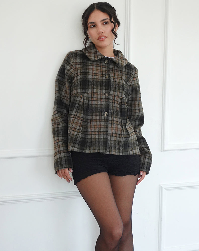 Cappotto Kisaki Swing in giallo check