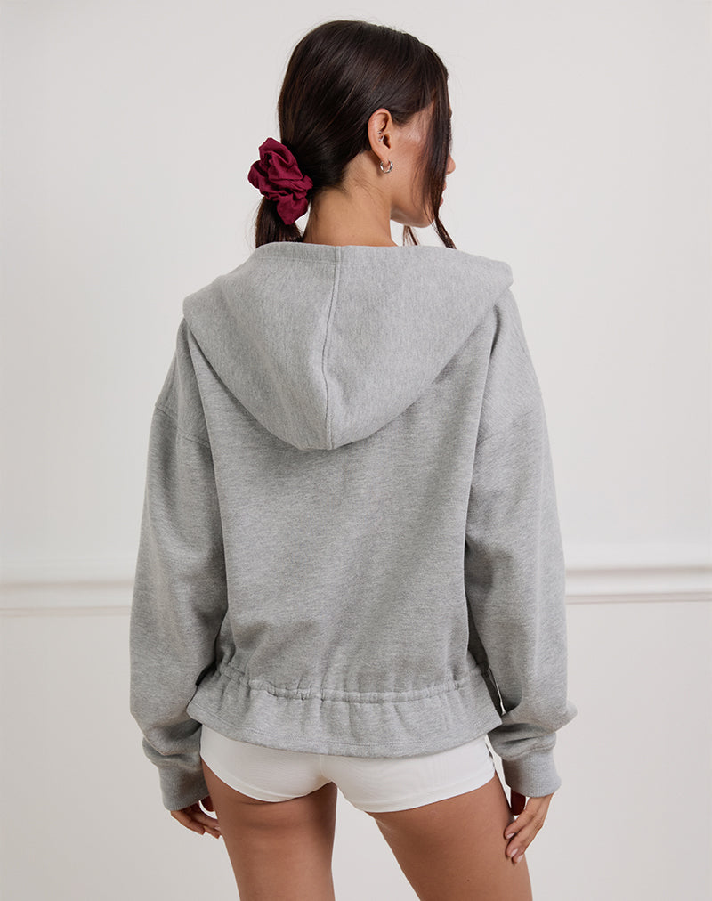 Immagine della felpa con cappuccio Kit Cinched Waist in Grey Marl