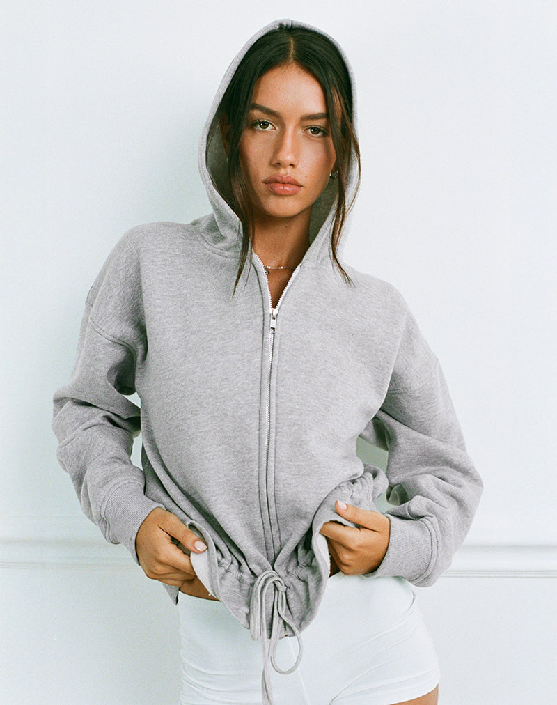 Immagine della felpa con cappuccio Kit Cinched Waist in Grey Marl