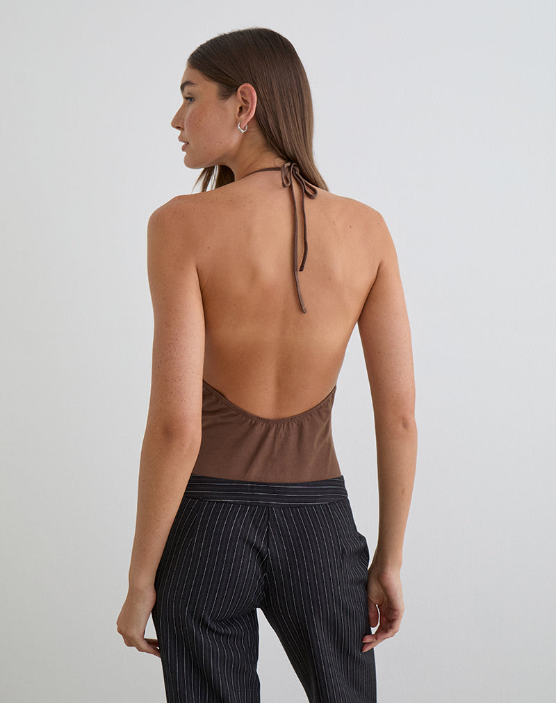 Immagine del body Kitty Deep Plunge in color cacao