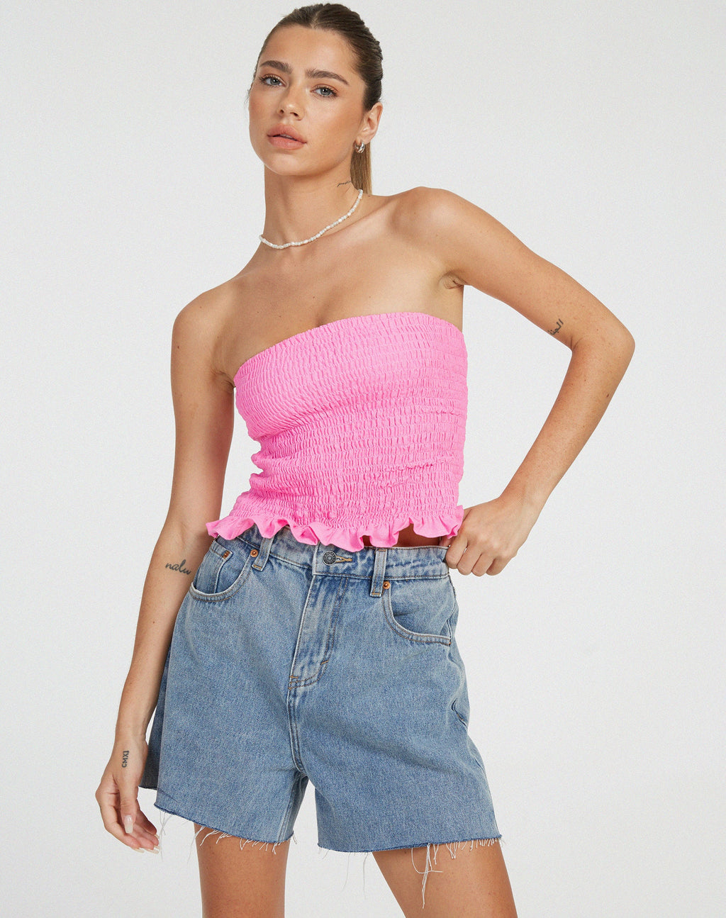 Top a fascia Kiyo in Bubblegum