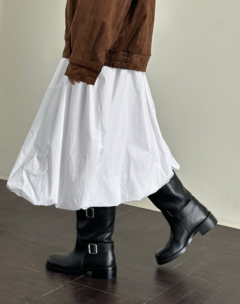 Immagine di Kiyono Maxi Gonna in Popeline Bianco
