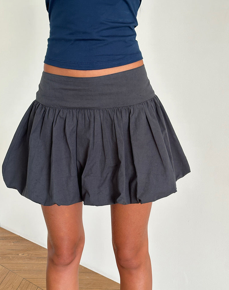 immagine di Kiyowo Puffball Mini Skirt in grigio antracite