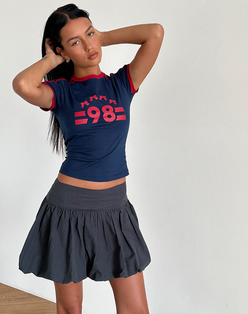 immagine di Kiyowo Puffball Mini Skirt in grigio antracite