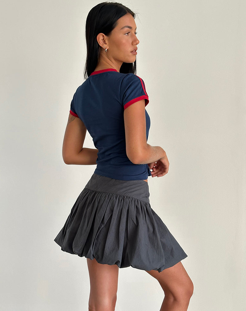 immagine di Kiyowo Puffball Mini Skirt in grigio antracite
