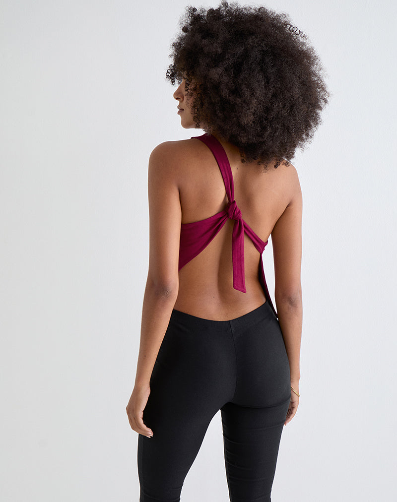 Immagine di Klazari Top in jersey di rayon Borgogna