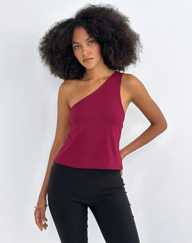Immagine di Klazari Top in jersey di rayon Borgogna