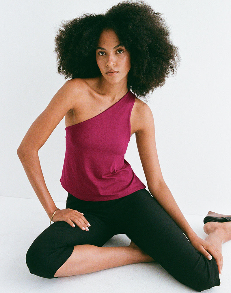 Immagine di Klazari Top in jersey di rayon Borgogna