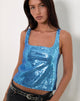 Immagine di Kosile Cami Top in blu con paillettes