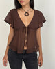Immagine di Kota Top camicetta in chiffon marrone